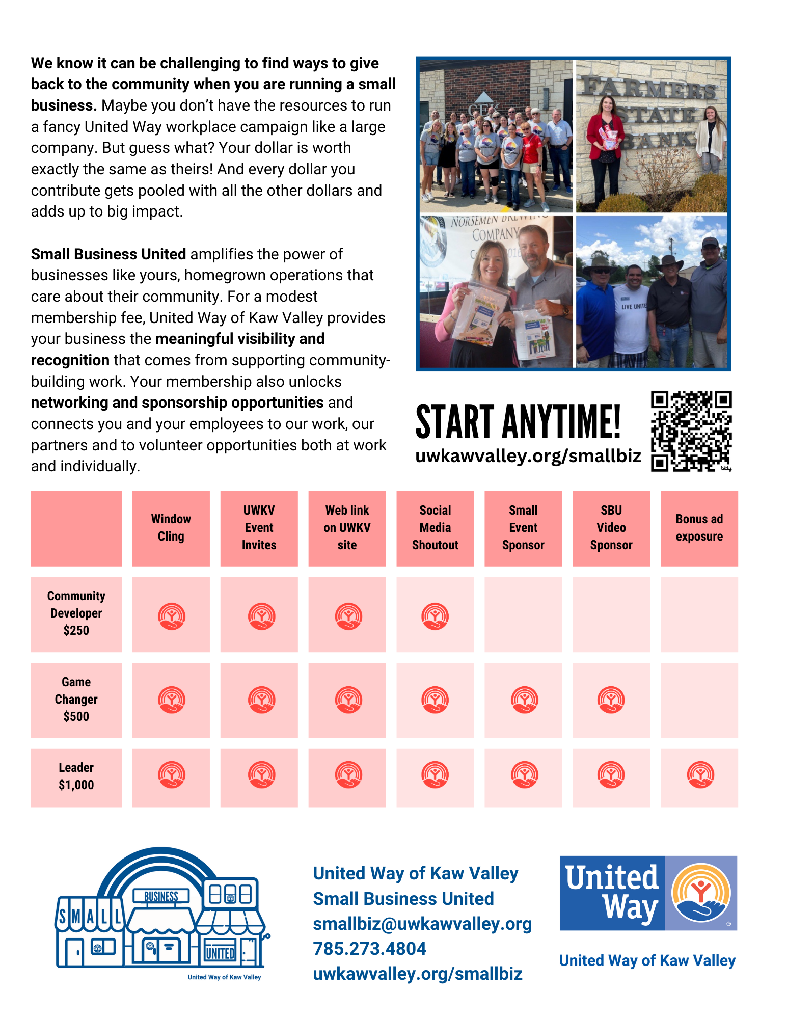 Small Business United flyer back