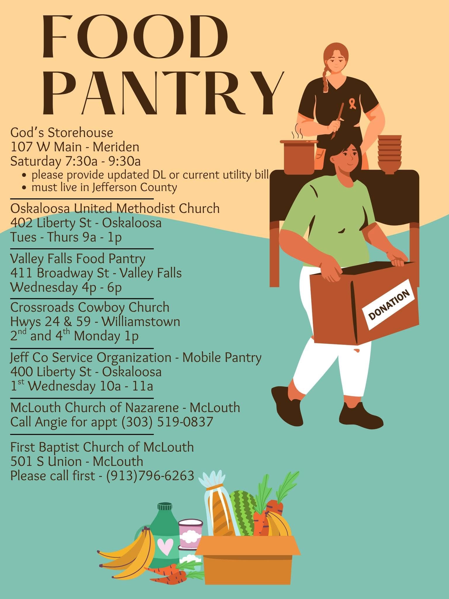 Jefferson County Food Pantry flier Nov 5