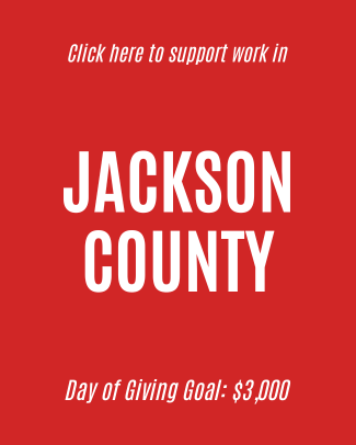 Click here to support work in Jackson County. Goal: $3,000